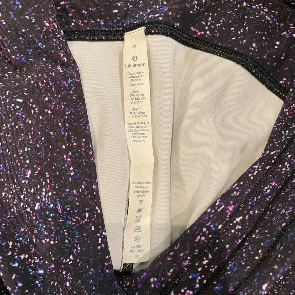 Lululemon Train Times 7/8 Pant 25" Crystalline Multi / Black size 6 - Picture 6 of 9